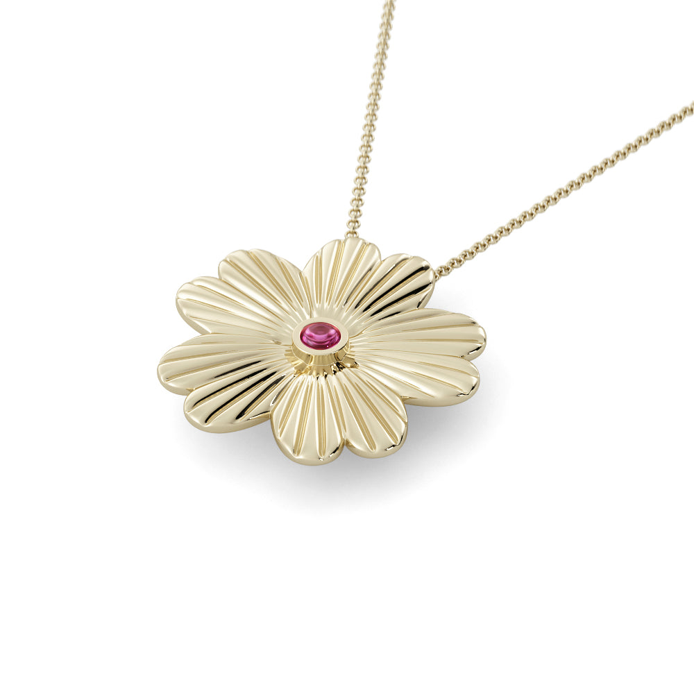 Maui relief Hibiscus pendant in extra luxe 18k vermeil