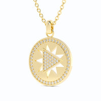 Signature Play diamond coin pendant in solid 18k