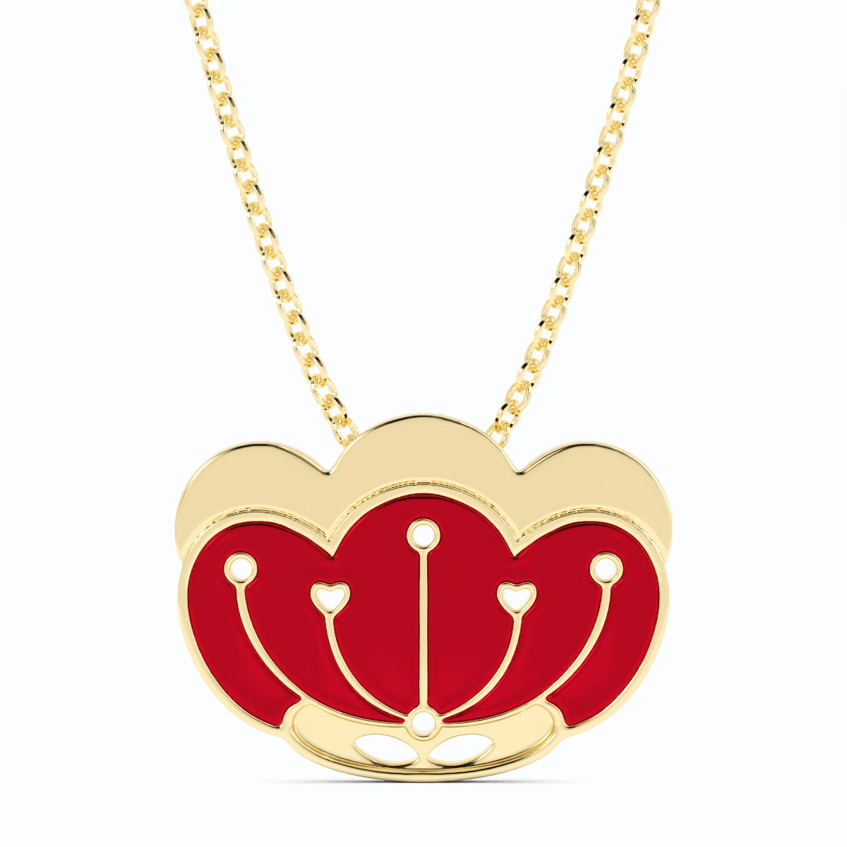 Mother's Endearing 18k pendant with enamel