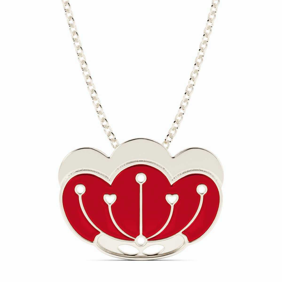 Mother's Endearing 18k pendant with enamel