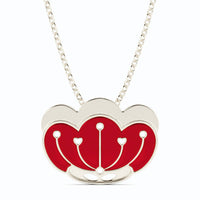 Mother's Endearing 18k pendant with enamel