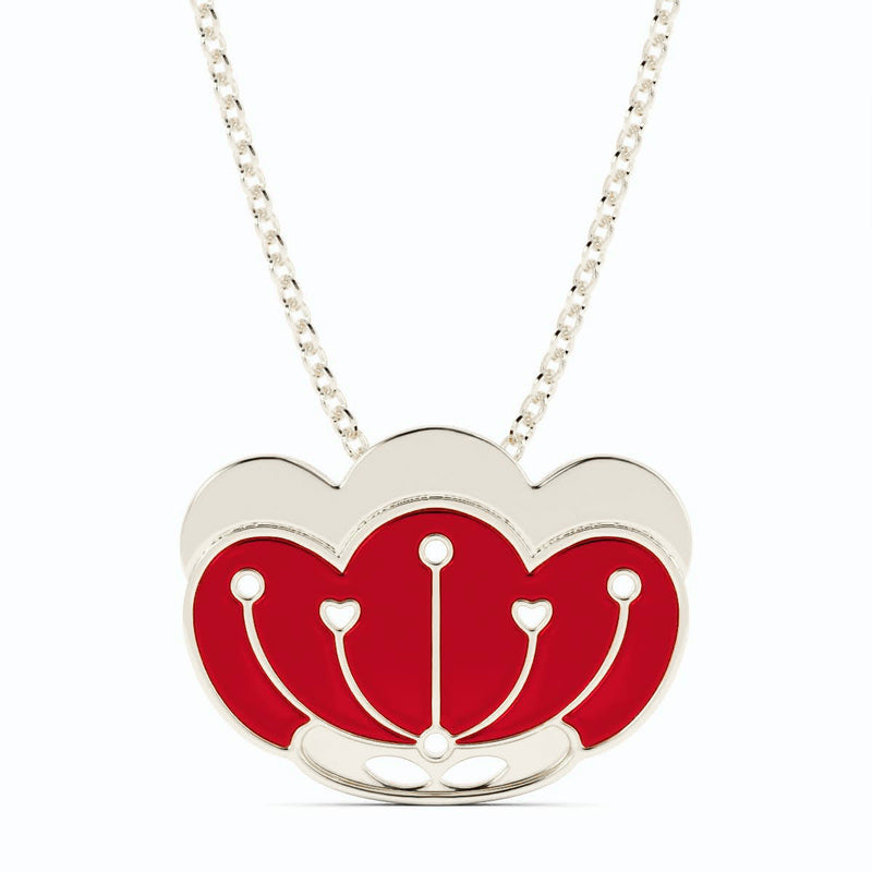 Mother's Endearing 18k pendant with enamel