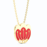 Mother's Endearing 18k pendant with enamel