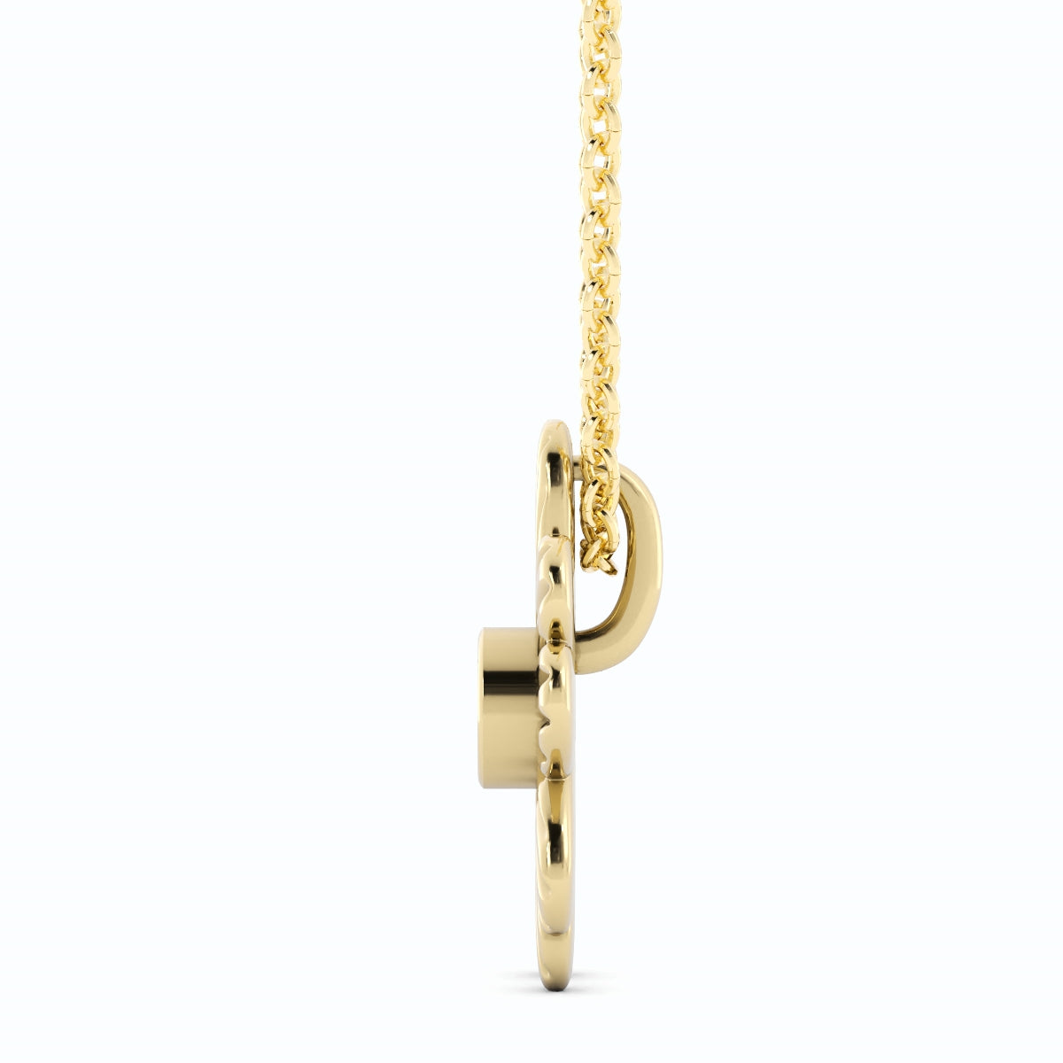 Maui relief Hibiscus Exagerat solid 18k pendant – allusio
