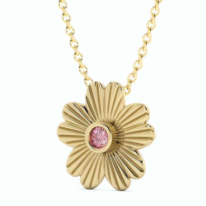 Maui relief Hibiscus Exagerat solid 18k pendant