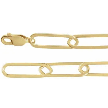 6.2mm paperclip recycled 14k gold filled 18in chain