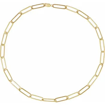 6.2mm paperclip recycled 14k gold filled 18in chain