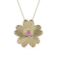 Maui relief Hibiscus pendant in extra luxe 18k vermeil