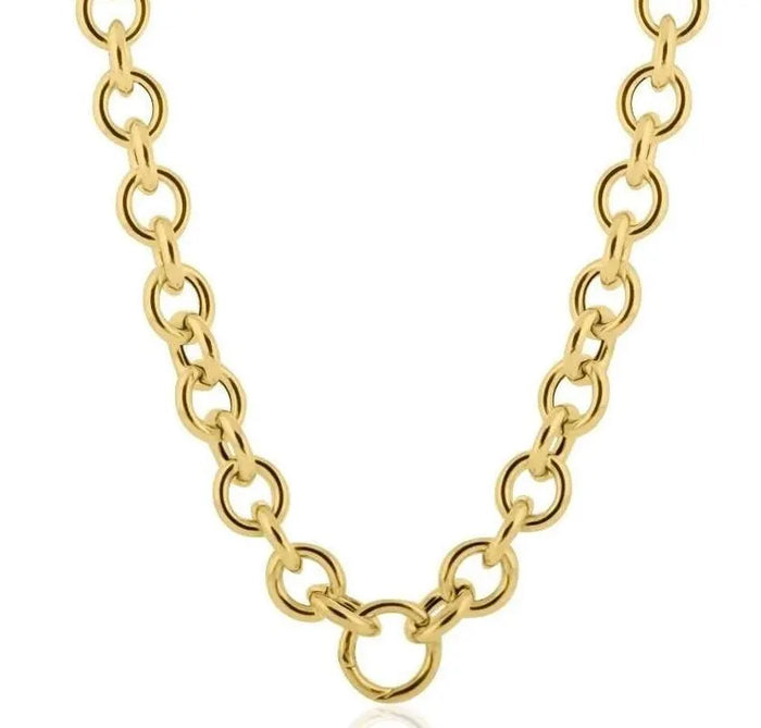 Cerc 18" Solid 14k Cable Chain with Charm Bail