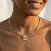 Maui relief Hibiscus Exagerat solid 18k pendant