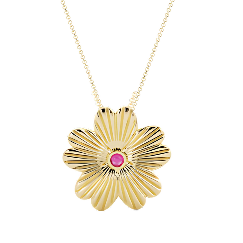 Maui relief Hibiscus pendant in extra luxe 18k vermeil