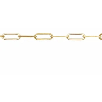 1.7mm solid 18k gold paperclip chain