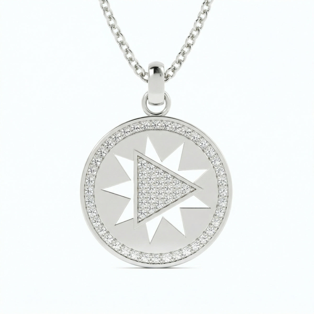 Signature Play diamond coin pendant in solid 18k