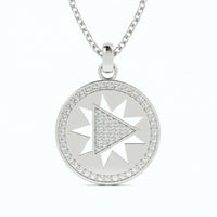 Signature Play diamond coin pendant in solid 18k