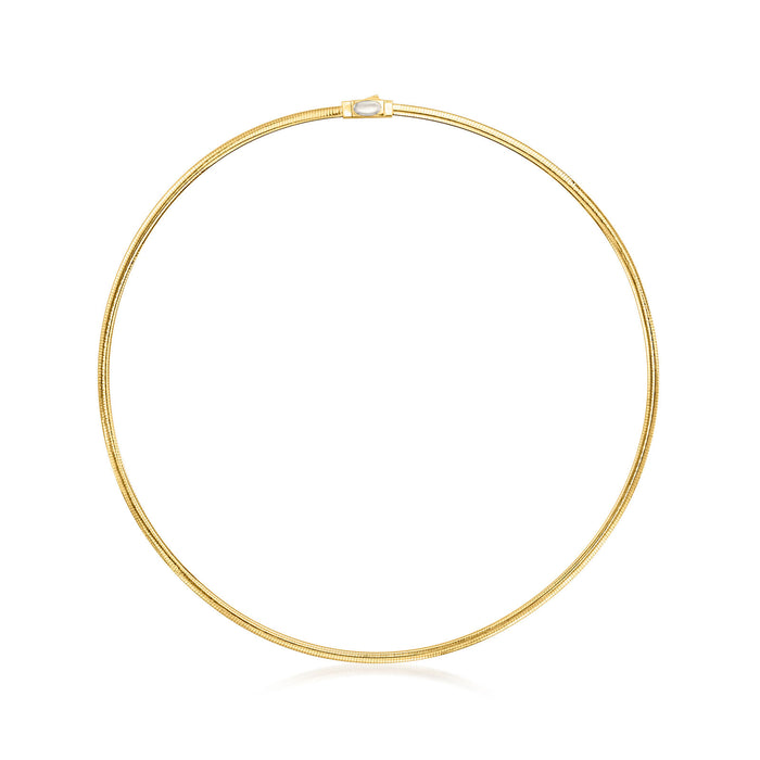 Lustrui Mediu solid 14k reversible 3mm omega chain